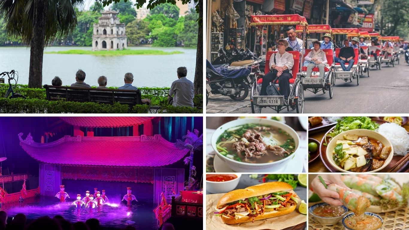 Family travel trend in Hanoi city tour